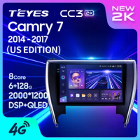 TEYES CC3L CC3 2K For Toyota Camry 7 XV 50 55 2014 - 2017 US EDITION Car Radio Multimedia Video Player Navigation stereo GPS Android 10 No 2din 2 din dvd