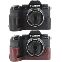 Camera Genuine Leather half Case Protective Bag for Fujifilm X-S10