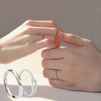 【LEESA】結婚戒指\純銀戒指\鋯石戒指\男女對戒\結婚對戒\情侶戒指\求婚戒指\銀戒\可調節戒指\情人節禮物