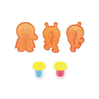 大賀屋 麵包超人 黏土 壓模 模具 雙色 紅 藍 小病毒 紅精靈 細菌人 玩具 兒童 日貨 正版授權 T00110211