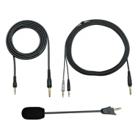 Replacement Aux 3.5mm TRS Mic Microphone Booms 4.4mm Cable Extension Cord For Audio Technica ATH-GDL3 ATH-GL3 Headsets