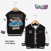 RASS KIDS VINTAGE RACE JACKET BASEBALL MOBIL VW ANAK LAKI LAKI PEREMPUAN UMUR 2-12