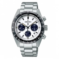 【SEIKO 精工】官方授權 Prospex系列 Speed Timer 太陽能三眼鋼帶-錶徑39mm SK008(SSC813P1)