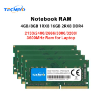 TECMIYO Laptop Memory RAM DDR4 4GB-16GB 2133MHz-3200MHz SODIMM 1RX8/2RX8 in Random 1.2V Non-ECC -1PC Green