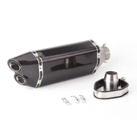 Universal 51mm Motorcycle Exhaust Muffler Escape Moto with DB Killer for ER6N Z650 CBR650 R6