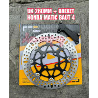 Disc Piringan Cakram Depan 260mm Baut 4 Beat Esp Fi New Deluxe Karbu Scoopy Vario 110-125-150 Vario1