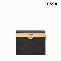 FOSSIL Penrose 真皮扣式零錢袋短夾-黑色 SL8288001