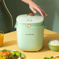 Retro Green Low Sugar Multicooker Household Mini Rice Cooker Rice Soup Food Warmer Drain Sugar Control Starch Electric Cooker