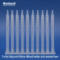 Original Plastic Turbo Bayonet Static mixer tube Consistent high-quality mixing Paste tool ARALDITE Liquid AB Glue Mixing Nozzle