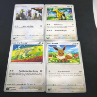 Kartu Pokemon Tcg Indonesia Slakoth 050 Girafarig 059 farfetch'd 076 eevee 110 set 4
