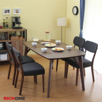 【RICHOME】艾曼達餐桌椅組(一桌四椅)150×90×75 / 47×57×84