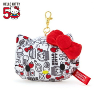 【震撼精品百貨】Hello Kitty_凱蒂貓~日本Sanrio三麗鷗 KITTY50週年造型票夾零錢包-紅黑*58064