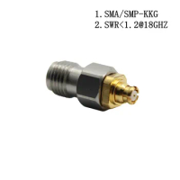 1PCS Adapter SMP-K female to SMA-K female stainless steel 18G SMP female to SMA female to GPO interf