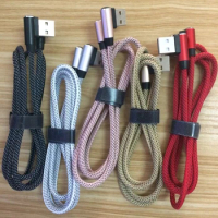 200pcs/lot 1M/3FT 90 Degree Elbow 2A Fast Charging Data Sync USB C Type C Cable for Samsung galaxy S9 S8 Xiaomi lg