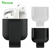 Vococal Ultra-Light Silicone Charging Case Bracket Belt Clip Pocket Holder Holster for Apple AirPods Air Pods 1 2 Accessory
