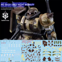 YAN Decal for HG 1/144 MS-06GD Zaku High Mobility Surface Type Mobile Suit HD Water Sticker for Model Hobby DIY Accessories