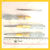 isi 10pcs obeng 2 way tespen listrik kecil bolak balik plus minus