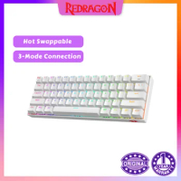 Redragon K530 Pro Draconic 61 Keys 60% Wireless RGB 100% Hot-Swap Socket Mechanical Keyboard Bluetooth/2.4Ghz/Wired 3-Mode