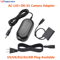Powerwin AC-LS5+DK-X1 Camera Adapter 4.2V 1.5A AC LS5 DK X1 Power Supply Dummy Battery for Sony Cybershot RX100 II III VI RX1 RX