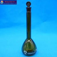 100ml brown glass flask volumetric flint glass flask volumetric Laboratory brown volumetric flask