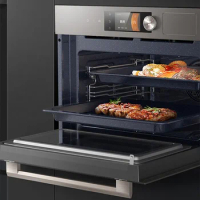 Midea Built-in Oven Microwave Steam Grill Fry 4 In 1 Electric Oven 50L Color Screen Control Enamel Liner Pizza Oven Auto Clean