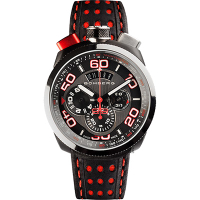 BOMBERG 炸彈錶 BOLT-68 黑紅計時碼錶-45mm