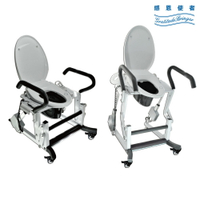 電動起身馬桶椅/推臀椅 - 含免治功能座墊 電動推臀起身 附煞車輪 可當馬桶扶手 需安裝[ZHCN2001]