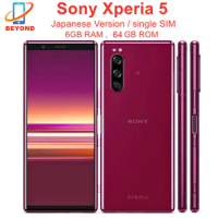Sony Xperia 5 6GB RAM 64GB ROM Japanese Version 6.1" OLED 4G LTE Snapdragon 855 Octa Core NFC 12MP Original Mobile Phone