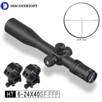 DISCOVERY Compact Optical Sight HT 6-24X40SF FFP Compact Spotting Scope For Rifle Side Focus Long Range Shooting Hunting Scope