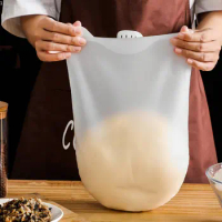 2 Sizes Kneading Dough Bag Food Grades Silicone Reusable Dough Flour Mixer Bag Bread Pastry Pizza Baking Tools Kitchen Gadgets