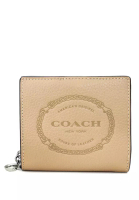 Coach Coach Snap Wallet With Coach Heritage - Beige