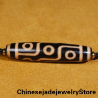 High Oily Old Agate Tibetan DZI Beads 9 Eye Totem Amulet Necklace Pendant GZI