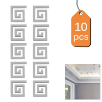 10pcs DIY Acrylic Wall Stickers Styling Maze Mirror Decals Ceiling For Home Room Bedroom Decoration Modern Wall Sticker Decor
