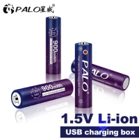 1.5V AAA battery rechargeable Li-ion battery AAA 1.5v 900mWh lithium li-ion rechargeable battery and 1.5V Li-ion battery charger