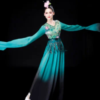 Water-sleeve dance costume female elegant new Chinese style BLACKPINK dance costume Hanfu classic dance costume adult.