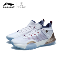 LI-NING 李寧 V2男子支撐穩定中筒籃球鞋 標準白/中靛藍 ABPR029-4