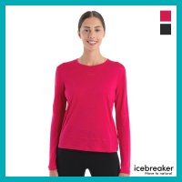 【Icebreaker】女 ZoneKnit™ Cool-Lite™ Energy Wind 網眼圓領長袖上衣(排汗衣/底層衣/T恤/美麗諾羊毛)