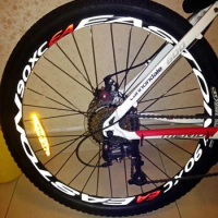 Safe Protector MTB Bike Multicolor Bike Wheel Stickers Bicycle Rim Decals Bicycle Stickers Bike Wheel Rims Reflective Stickers