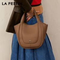 LA FESTIN Original Handbags for Women Trend 2024 New Leather Bag Crossbody Bag New Style Large Capacity Shopping Bag