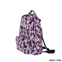 日本 HAPI+TAS 可手提摺疊後背包 新版粉色愛麗絲 旅行袋 摺疊收納袋 購物袋