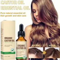 NEW 30ml Organic Castor Oil 100% Pure Natural Cold Pressed Unrefined Castor Oil For Eyelashes, Eyebrows, Hair &amp; Skin care