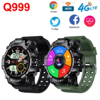 Q999 Smart Watch Men 4G GPS WIFI Android 9.0 OS Dual Cameras 1020 MAh Big Battery 64GB ROM 2022 Smartwatch 1.6 Inch Large Sreen