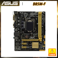 ASUS B85M-F Motherbaord Intel B85 LGA 1150 for i3 4170 4150 4130 i5 4570 4590 4670 i7 4770K 4790K Used Mainboard Mini-ATX DDR3