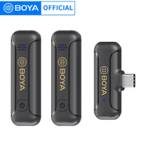 BOYA BY-WM3T2 Professional Wireless Lavalier Lapel Microphone System for Android Smartphone Live Streaming YouTube Recording