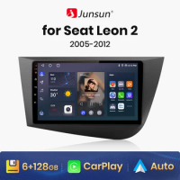 Junsun V1 AI Voice Wireless CarPlay Android Auto Radio for Seat Leon 2 2005-2012 4G Car Multimedia GPS 2din autoradio