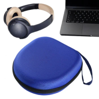 Hard Shell Carrying Case Earphone Storage Bag Anti-Scratch with Mesh Pocket Portable Headset Travel Bag for Sony/Audio-Technica