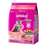 วิสกัส จูเนียร์ อาหารแมวชนิดเม็ด สำหรับแมวตั้งท้องและลูกแมว รสทูน่าและแซลมอน 2.7 กก.