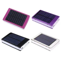 (No Battery) 18650 Solar Power Bank Charger DIY Box Poverbank Case Led for Moblie Phone Power Pover Bank
