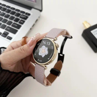 Leather Watchband For HUAWEI WATCH GT4 41mm Bracelet 18mm Strap For Garmin VENU 3S 2S/Forerunner 255S 265S Smart Watchbands