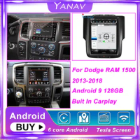 128GB For Dodge RAM Truck 2013 2015 2016 Android 9 2Din GPS Navigation Tesla screen Car Radio Car Multimedia Auto Radio Headunit